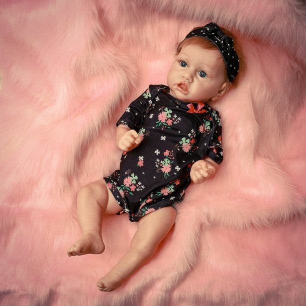22'' Reborn Baby Girl Dolls Realistic Vinyl Lifelike Newborn Doll Handmade Gifts